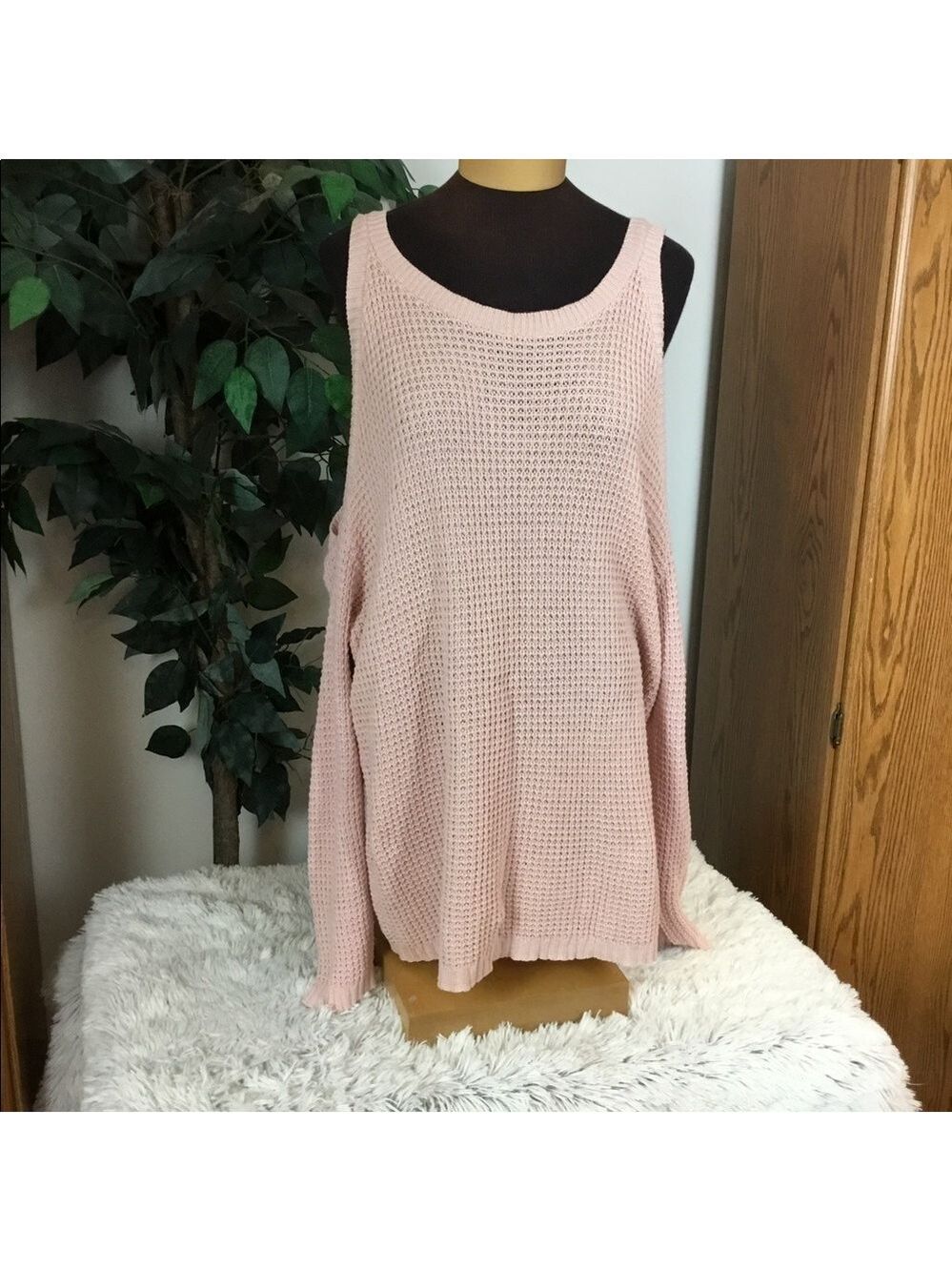 SAY What ? New York cold shoulder 1X sweater